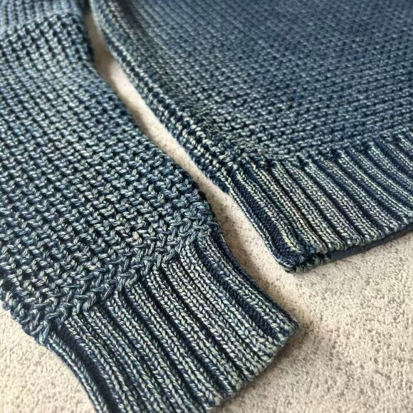 Tommy Hilfiger Men's Denim Vintage Cotton Quarter-Zip Sweater - Picture 7 of 8